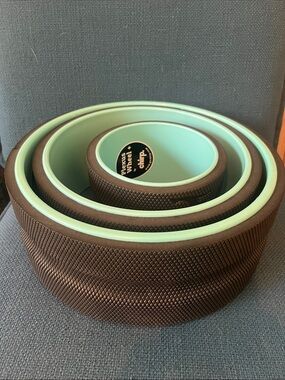 Mint and Brown Yoga Wheel Set by chirp